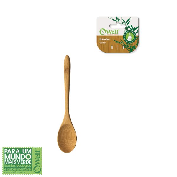 COLHER EM BAMBU UTILITY 18CM WELF UB-00743