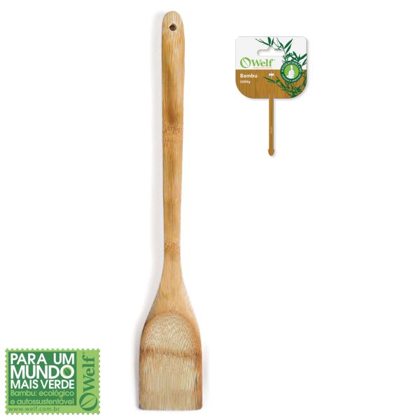 ESPÁTULA QUADRADA EM BAMBU UTILITY 42CM WELF UB-11423