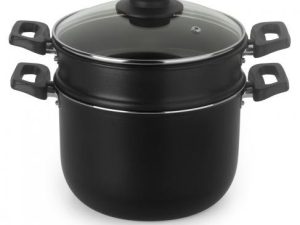 CUSCUZEIRA VAPOR 20 CM COM TAMPA DE VIDRO - MULTIFLON REF. 54320