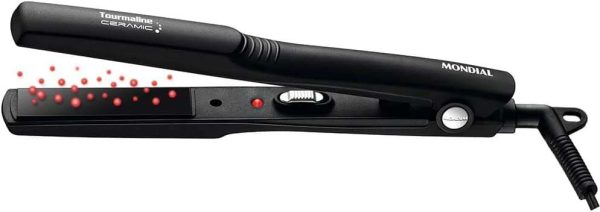 PRANCHA ALISADORA MONDIAL TOURMALINE CERAMIC BIVOLT PRETO P15