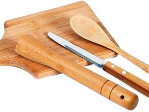 KIT PARA CAIPIRINHA EM BAMBU 4 PEÇAS WELF KC00283