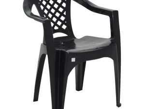 CADEIRA PRETA COM BRAÇOS IGUAPE TRAMONTINA 92221009