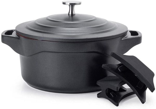 PANELA CAÇAROLA  INDUÇÃO REVEST.CERÂMICO 24CM 4,5L PREMIER BLACK LE COOK LC1863