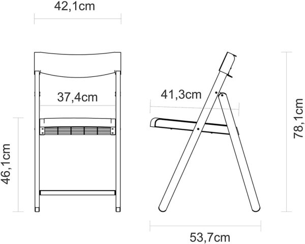 CADEIRA DE MADEIRA DOBRAVEL POTENZA FOLD BRANCO TRAMONTINA  13791052 - Imagem 2