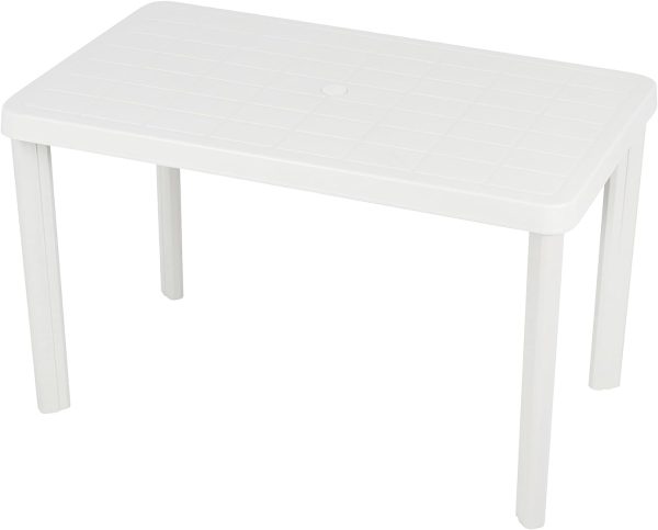 MESA BRANCA RETANGULAR 120X70 BALI