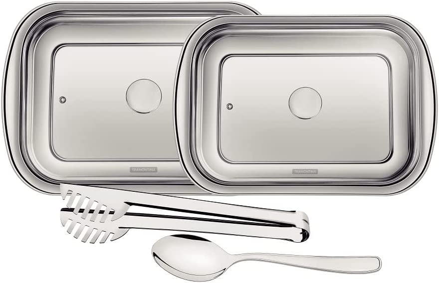 JOGO PARA ASSAR E SERVIR AÇO INOX 4 PEÇAS TRAMONTINA 64310150