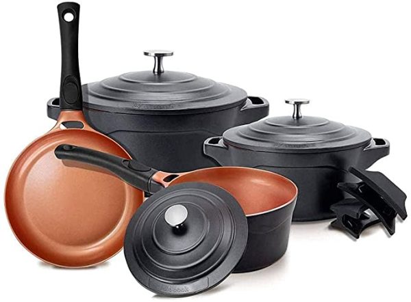 JOGO DE PANELAS 04 PEÇAS PREMIER BLACK LE COOK