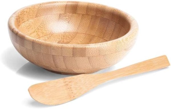 CUMBUCA EM BAMBU 3 LITROS COM COLHER 30CM WELF CJ-02453