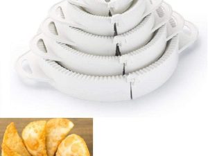 CONJUNTO COM 5 FORMAS PARA PASTÉIS, RISSOLES E FOGAZZAS FP05 KEITA