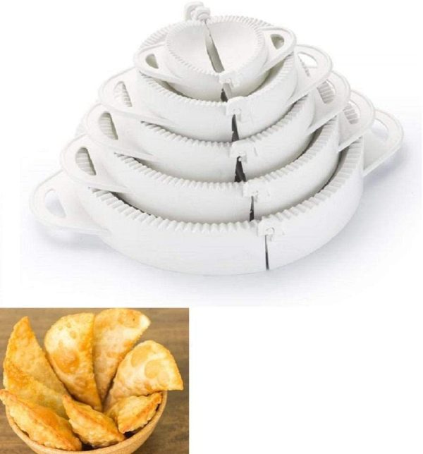 CONJUNTO COM 5 FORMAS PARA PASTÉIS, RISSOLES E FOGAZZAS FP05 KEITA