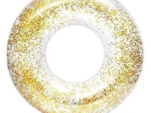 BÓIA TRANSPARENTE GLITTER ROSA 56274 INTEX