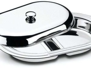 TRAVESSA AÇO INOX COM TAMPA E DIVISÃO CICLO TRAMONTINA 61525/450