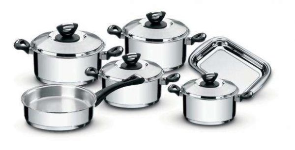 JOGO DE PANELAS EM AÇO INOX 6 PEÇAS LINHA SOLAR BAQUELINE TRAMONTINA 65720/000 7891116045251