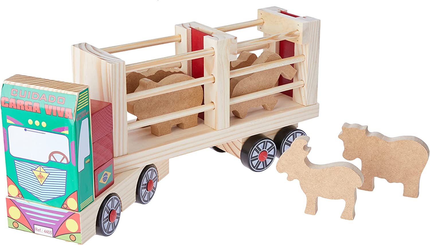 CAMINHÃO FAZENDINHA DE MADEIRA CARIMBRAS - Imagem 3