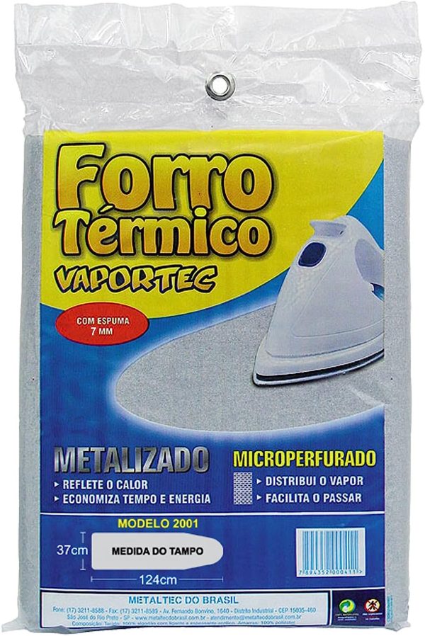 FORRO TÉRMICO P/ TABUA DE PASSAR GRANDE 2001 METALIZADO METALTEC