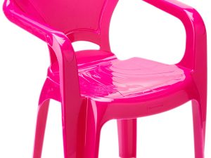CADEIRA PLÁSTICA INFANTIL MONOBLOCO TIQUE TAQUE ROSA TRAMONTINA