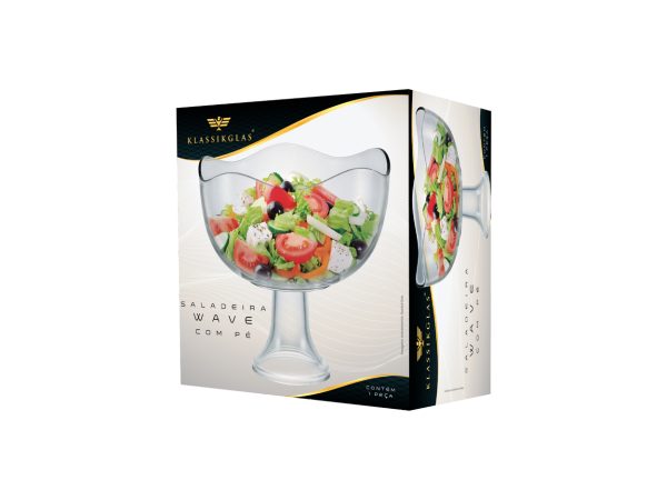 SALADEIRA WAVE COM PÉ RUVOLO 80660 - Imagem 2
