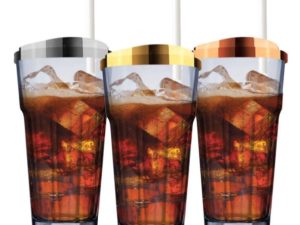 COPO DE ÁGUA OU SUCO TO GO MAX COM TAMPA METALIZADA E CANUDO 380ML RUVOLO 8081280
