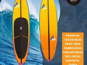 PRANCHA STAND UP PADDLE 100% EPÓXI C 3.15CM X L82CM X A13CM 10KG META SPORTS AMARELA