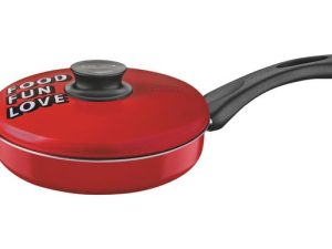 FRIGIDEIRA RETA ALUMÍNIO COM  24CM COM TAMPA  MY LOVE - TRAMONTINA REF. 27807/047