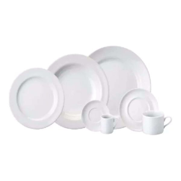 APARELHO DE JANTAR CHÁ E CAFÉ 42 PEÇAS BRASILIA PORCELANA SCHMIDT