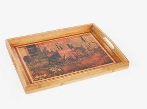 BANDEJA PARA SERVIR EM BAMBU ITÁLIA 45CM WELF BT-11453