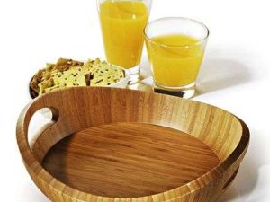 BANDEJA PARA SERVIR EM BAMBU  GÊNOVA WELF BT-01313