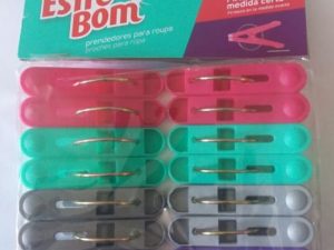 PRENDEDOR DE ROUPAS PLASTICO SIMPLES COM 16 UNDS ESFREBOM BETTANIN BT3501