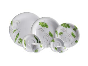 APARELHO DE JANTAR CHÁ E CAFE 42 PEÇAS CAIOBÁ PORCELANA SCHMIDT