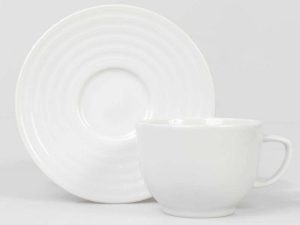 06 XÍCARAS DE CHÁ COM PIRES ARCOS PORCELANA SCHMIDT