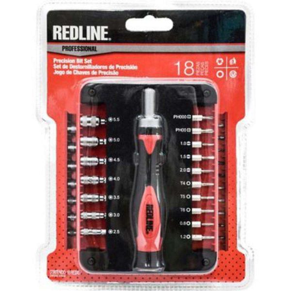 JOGO DE CHAVES DE PRECISÃO 18 PEÇAS REDLINE CASP0078
