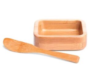 CUMBUCA EM BAMBU 100ML COM ESPÁTULA 14CM WELF CJ-02703