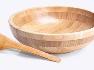 CUMBUCA EM BAMBU 2 LITROS COM PEGADOR 22CM WELF CJ-02653