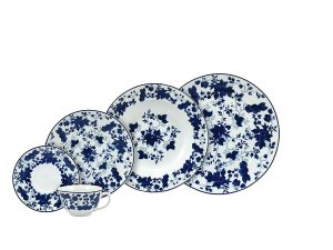 APARELHO DE JANTAR E CHÁ 20 PEÇAS FOLHAGEM PORCELANA SCHMIDT