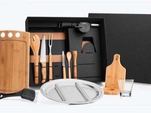 KIT PARA CHURRASCO E CAIPIRINHA EM BAMBU E NOX 13 PÇS WELF KT-20001
