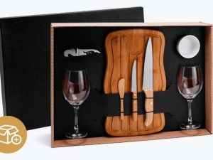 KIT PETISCO, COZINHA E VINHO 8 PEÇAS WELF KT-90052