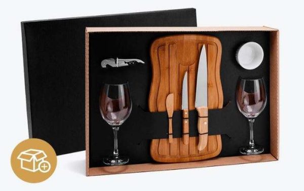 KIT PETISCO, COZINHA E VINHO 8 PEÇAS WELF KT-90052