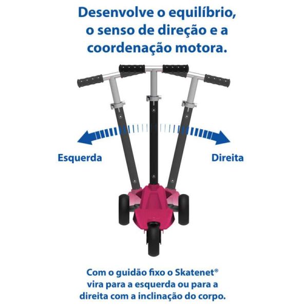 PATINETE SKATENET MAX LED VERMELHO BANDERANTES