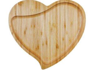 PETISQUEIRA EM BAMBU COM FORMATO DE CORAÇÃO WELF PD-04013