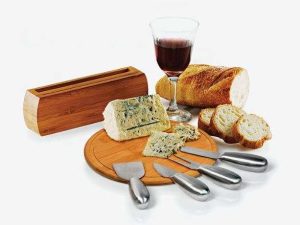 CONJUNTO PARA QUEIJO EM BAMBU CÓRDOBA 6 PEÇAS WELF PD-15163