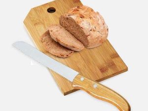 CONJUNTO PARA COZINHA EM BAMBU E INOX 2 PEÇAS WELF PD-20053