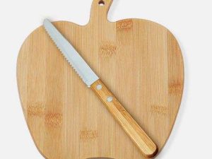 CONJUNTO PARA FRUTAS EM BAMBU E INOX 2 PEÇAS WELF PD-43283
