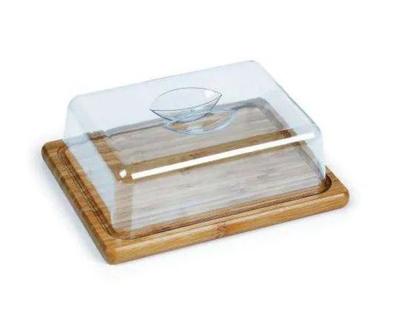 PORTA FRIOS/MANTEIGA EM BAMBU COM TAMPA WELF PF-00303