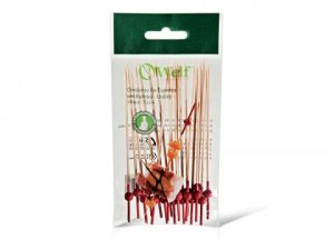 CONJUNTO DE ESPETOS EM BAMBU UTILITY 20 PEÇAS 12CM WELF UP-50203