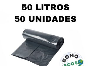 SACO PARA LIXO EM ROLO 50 LITROS C/ 50 UNIDADES HOMO ECOS