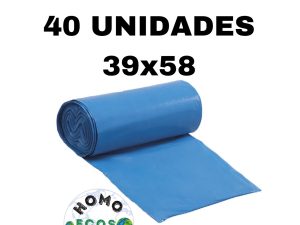SACO PARA LIXO EM ROLO REFORÇADO 15 LITROS C/ 40 UNIDADES HOMO ECOS