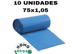 SACO PARA LIXO EM ROLO REFORÇADO 100 LITROS C/ 10 UNIDADES HOMO ECOS