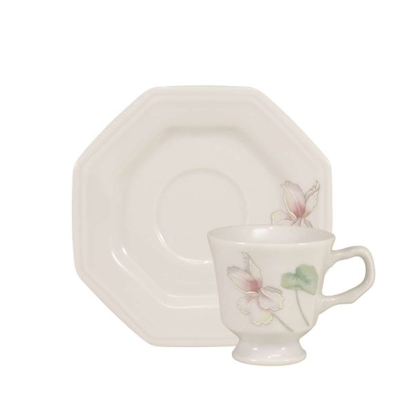 06 XÍCARAS DE CAFÉ COM PIRES ENCANTO PORCELANA SCHMIDT
