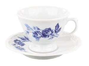 06 XÍCARAS DE CHÁ COM PIRES CORA PORCELANA SCHMIDT