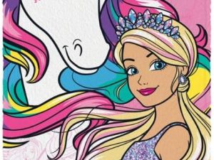 TOALHA FELPUDA DE BANHO BARBIE REINOS MAGICOS LEPPER